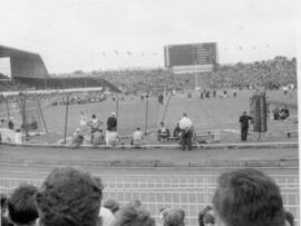 Hammer throwing from stands